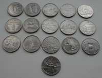 Монети номіналом 25 центів США (квотери). 16 шт.різних.