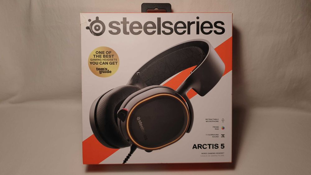 Słuchawki nauszne SteelSeries Arctis 5 BLACK - stan IDEALNY.