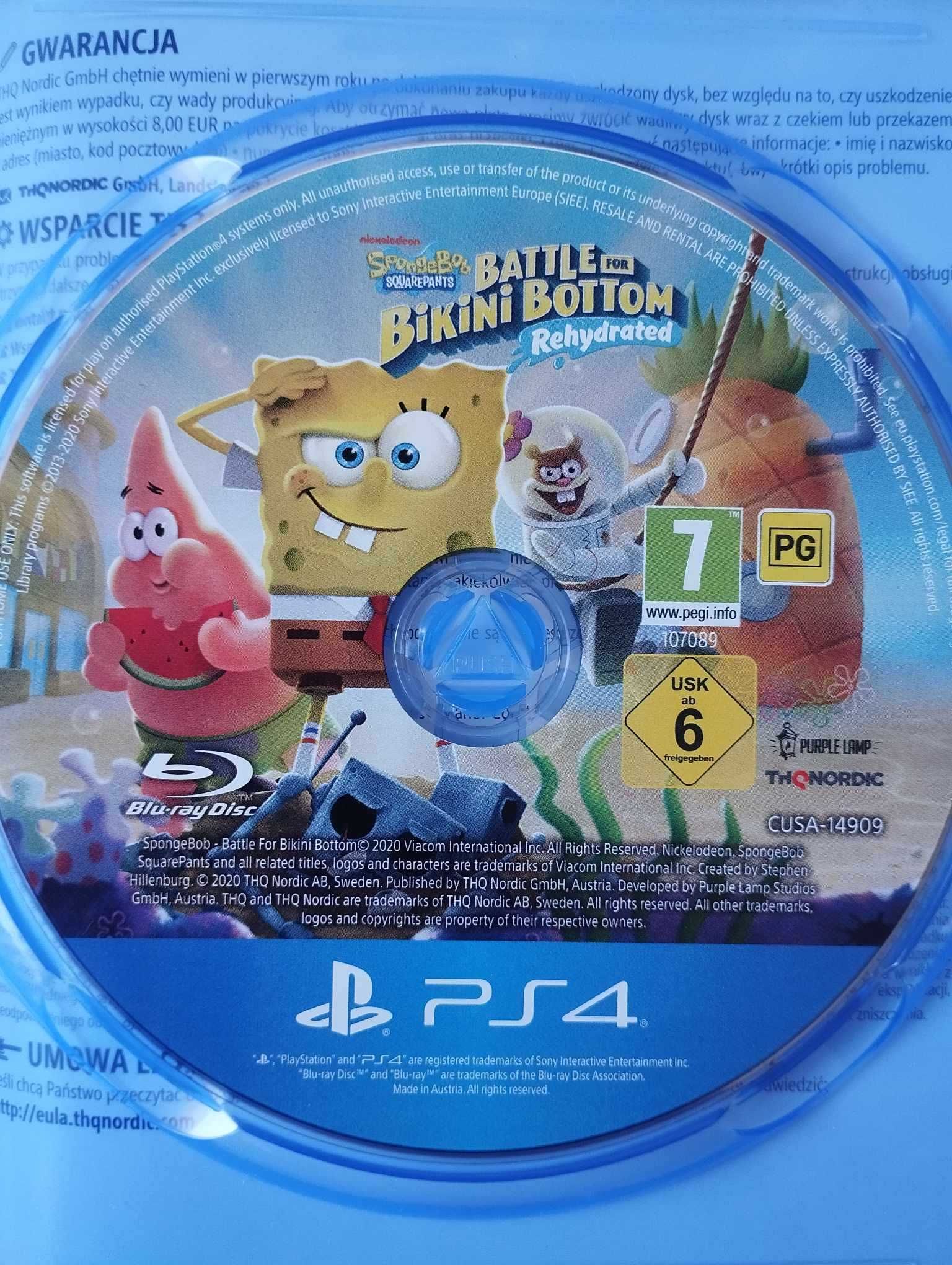 Gra Spongebob Battle for Bikini Bottom Rehydrated PS4/PS5 Playstation