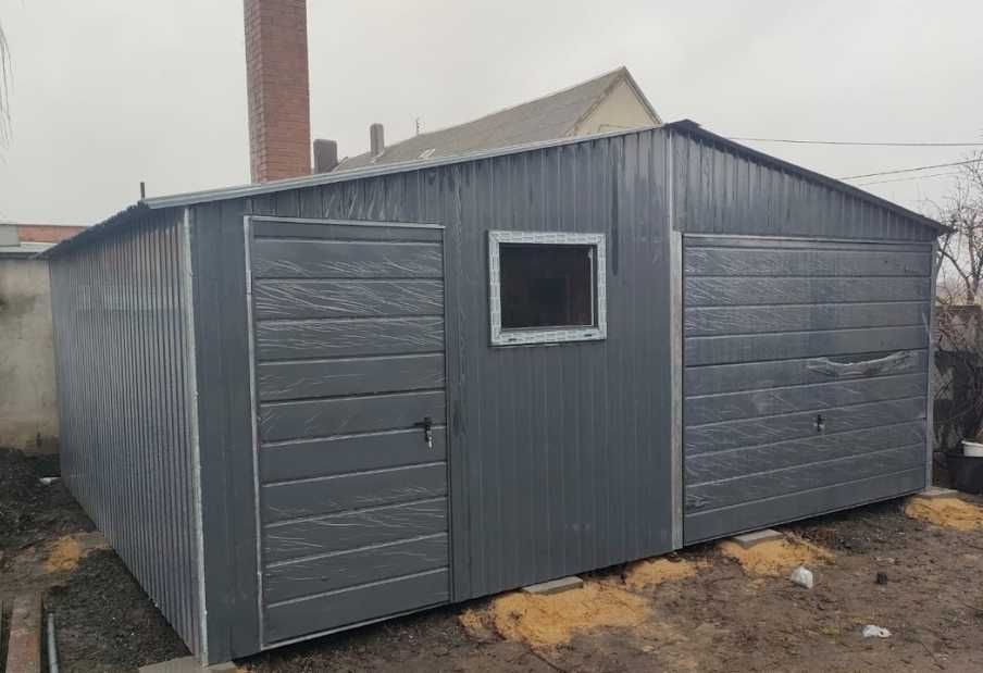 Garaż blaszany 5,5x5, magazyn blaszany, garaże grafitowe