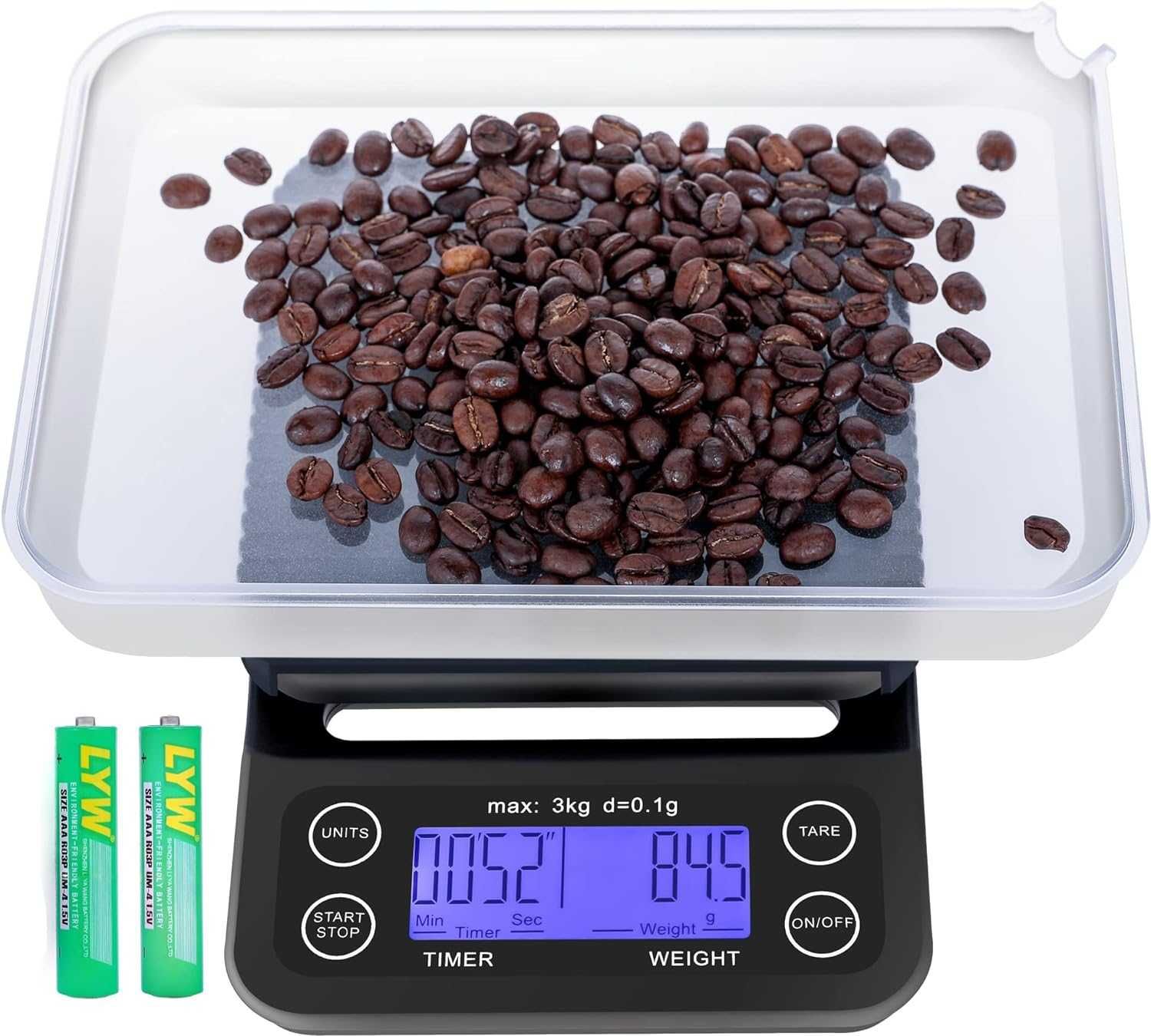 Цифровые весы бариста для кофе с таймером для эспрессо и поддоном