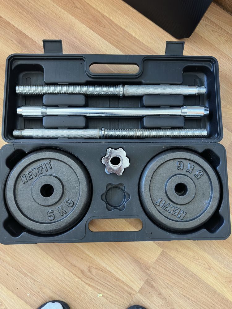 Barra de halteres 25 kg como novo