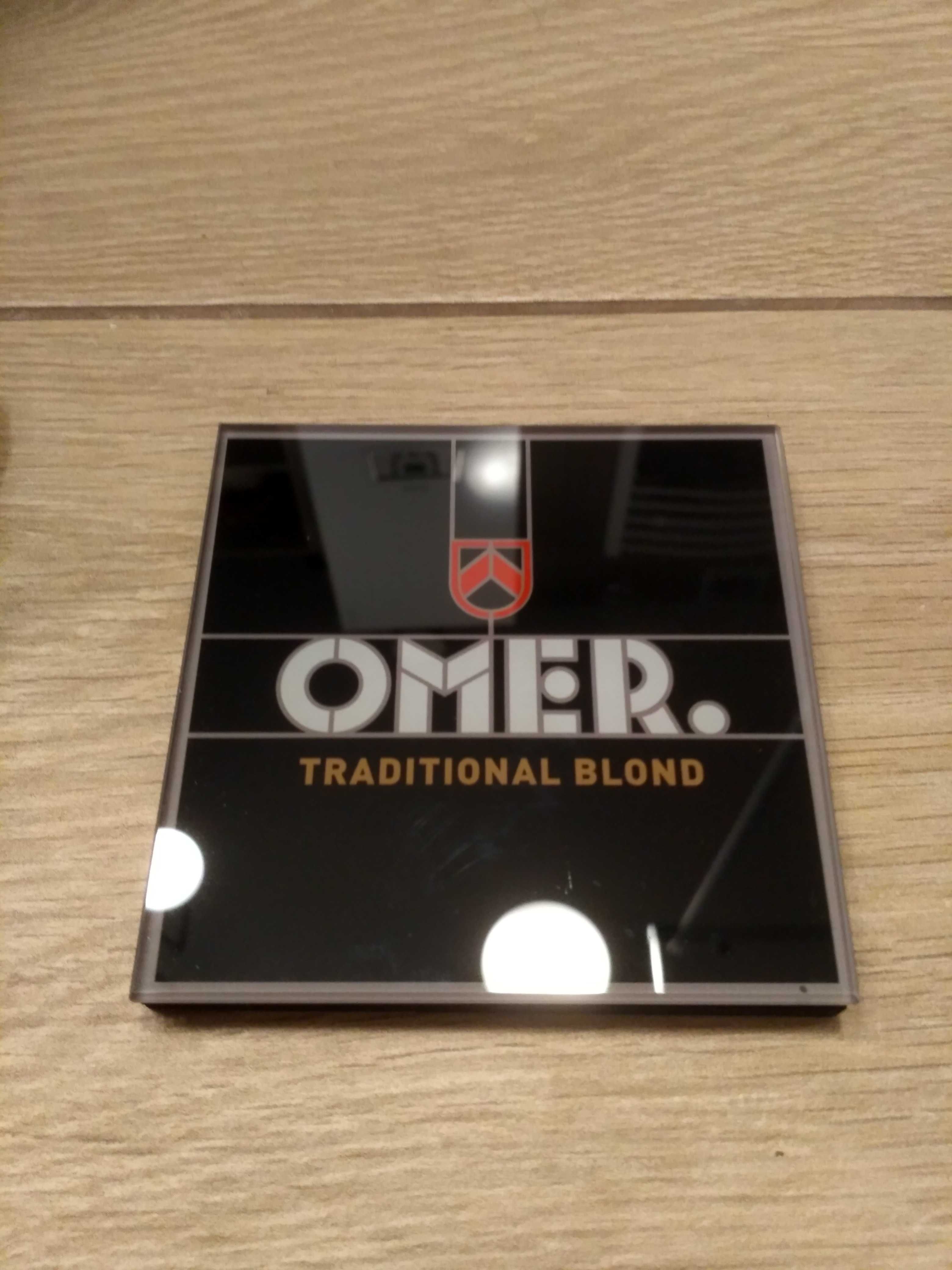 Tradycyjny blond Podstawka szklana do piwa Omer w pudełku, Cadeau