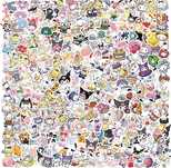 Zestaw 100 sztuk różnych nowych naklejek Sanrio: KUROMI, HELLO KITTY..