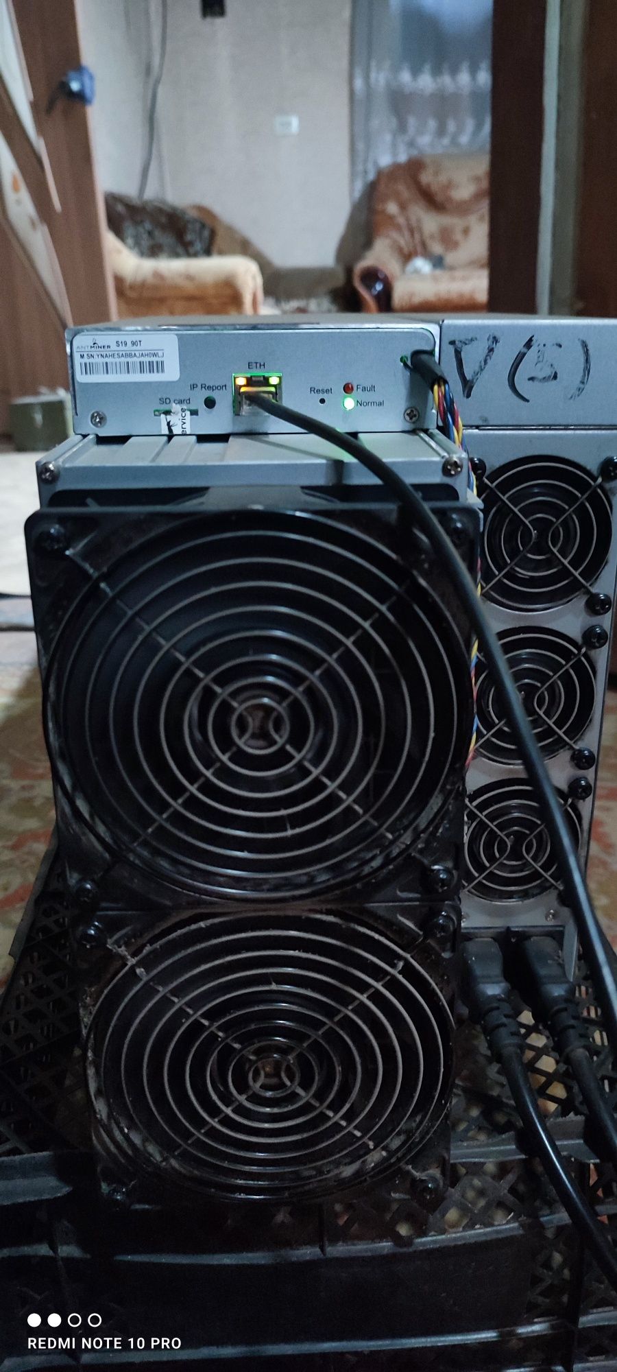 Asic S19 90Th/s 3250 Вт SHA-256, 126чипов, алюминиевых платах