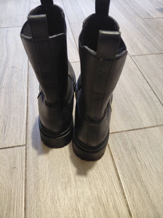 Челсі, черевики, взуття шкіряне zara
