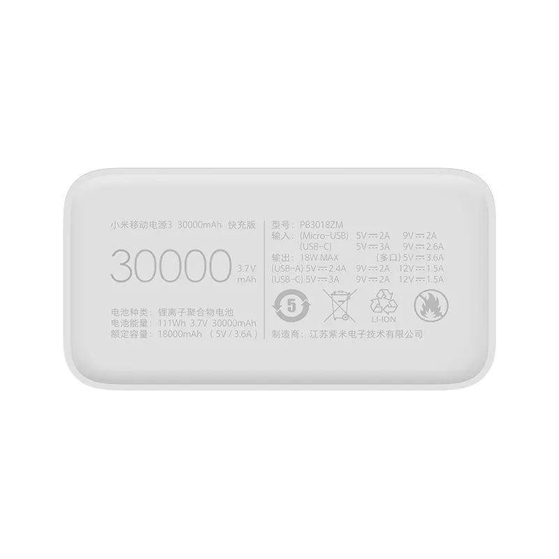 Оригінал! Xiaomi Mi Power Bank 3 30000 мА*год.
