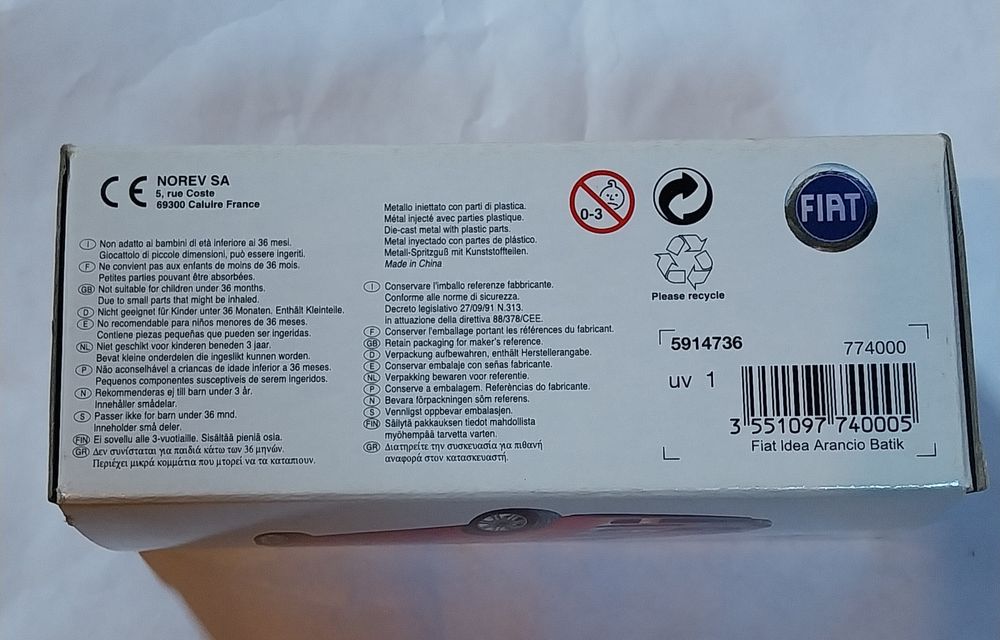 Miniatura Norev Fiat Idea escala 1/43