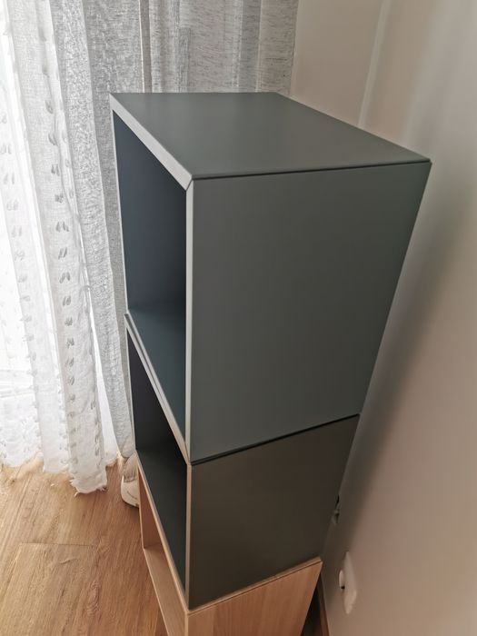 Cubos prateleira IKEA cinzento