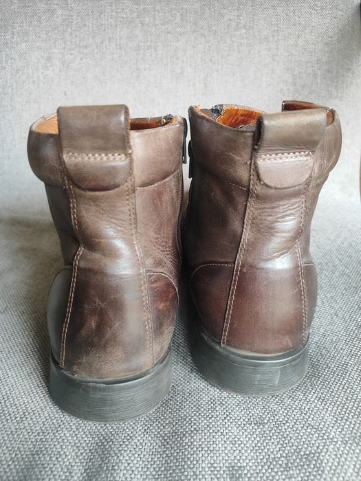 Trzewiki botki buty zimowe kozaki 42 męskie skórzane 28cm