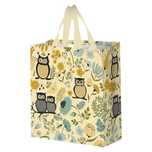 torba na zakupy 14l 30x14x33 sówki beżowa 1szt