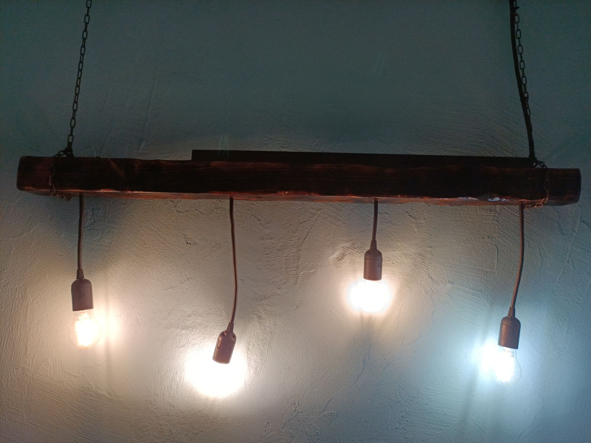 Lampa wisząca loft stare drewno