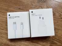 Oryginalna nowa ładowarka Apple iPhone 20W +kabel lightning - typ C 1m