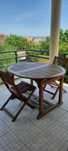 Conjunto Mesa com 2 cadeiras para jardim, interior/exterior.