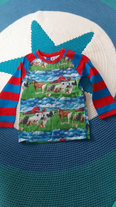 Molo bluzka r.104,zwierzęta, krówka,traktor,Reima, Joha, Janus, Smafol