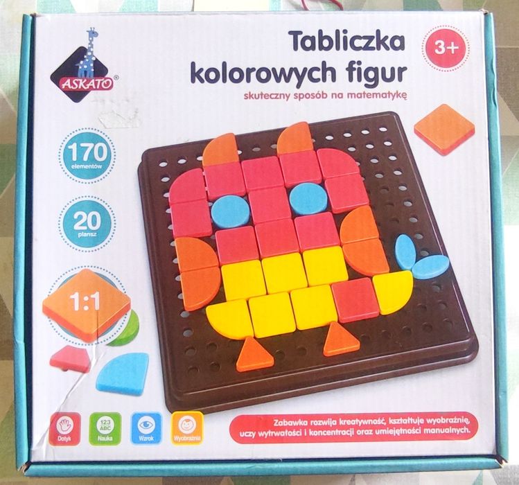 Tabliczka kolorowych figur Mozaika geometryczna