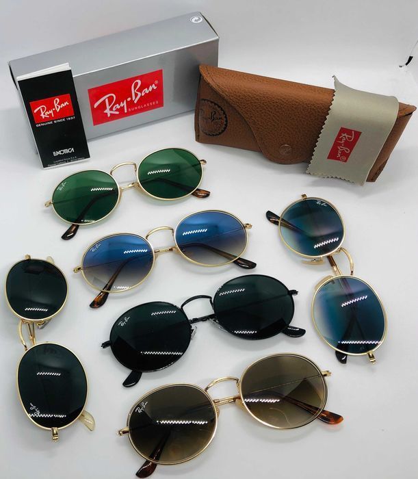 Солнцезащитные овальные очки Ray Ban Oval 3547 54мм стекло (mix)