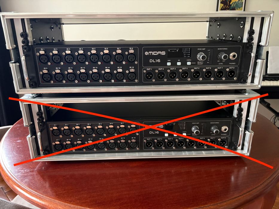 Midas DL16 + case. Stagebox do X32 / WING / M32. Mało używany