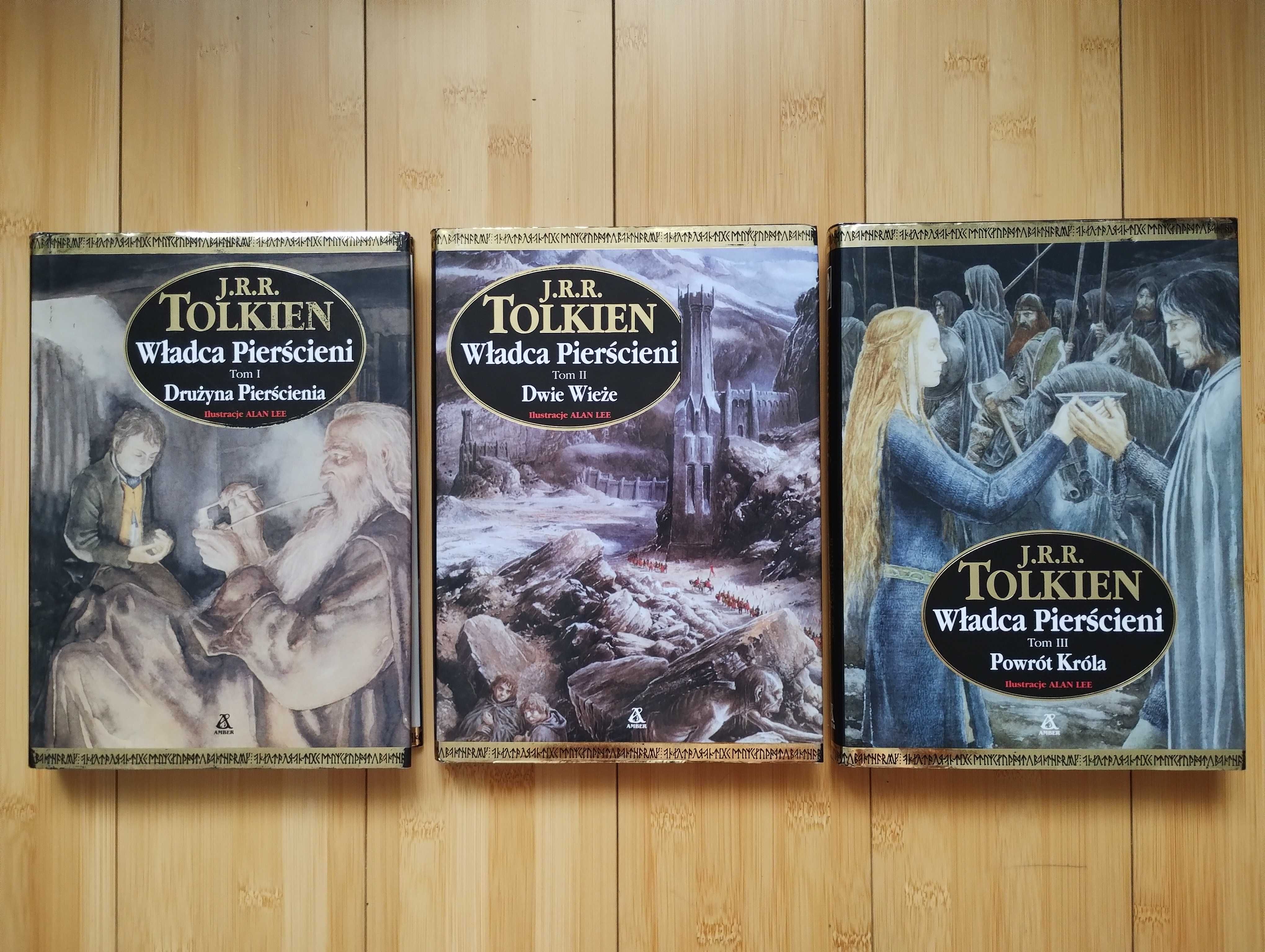TOLKIEN Władca Pierścieni. Komplet 1 - 3. Ilustracje Alan Lee. Amber