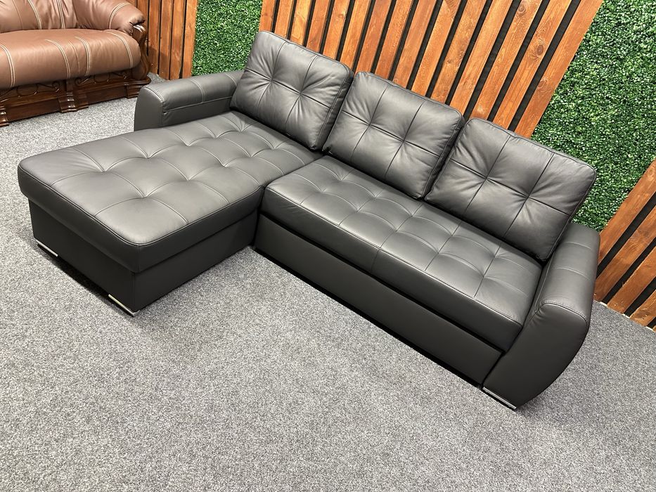 Новий шкіряний диван. Кожаный уголок. Німеччина. Натуральна шкіра.