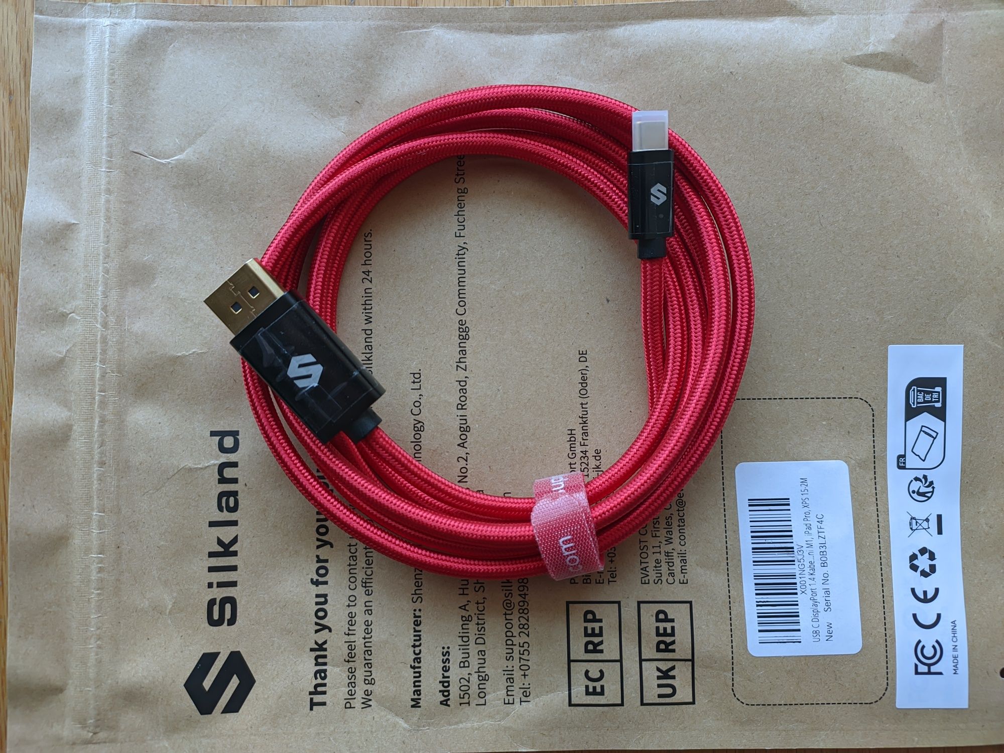 Cabo usb-c para display port - como novo