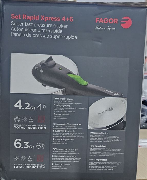Fagor Panela Super Rápida Rapid 4-6L Inox 18/10