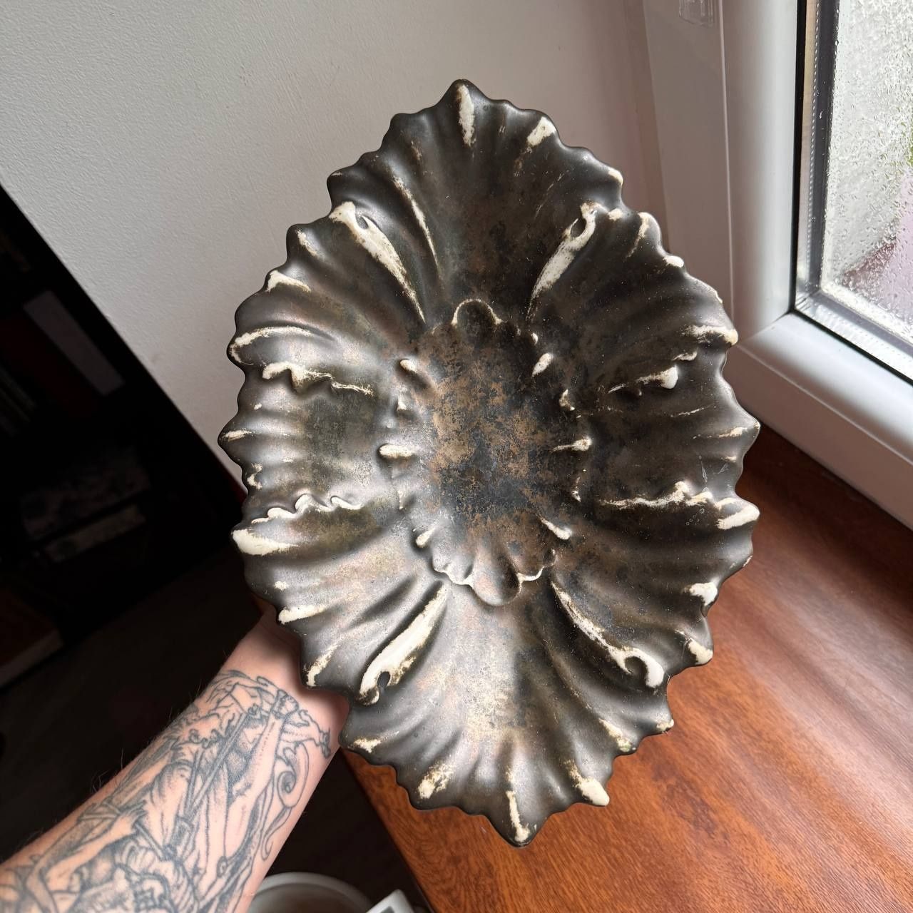 Patera KPM Wałbrzych Srebrzona porcelana 1931 rok Unikatowa