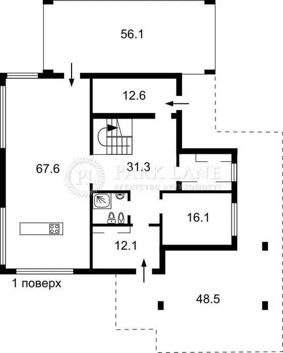 Продажа дома в Козине. 300м2. 11 соток. 5 комнат. Без ремонта.