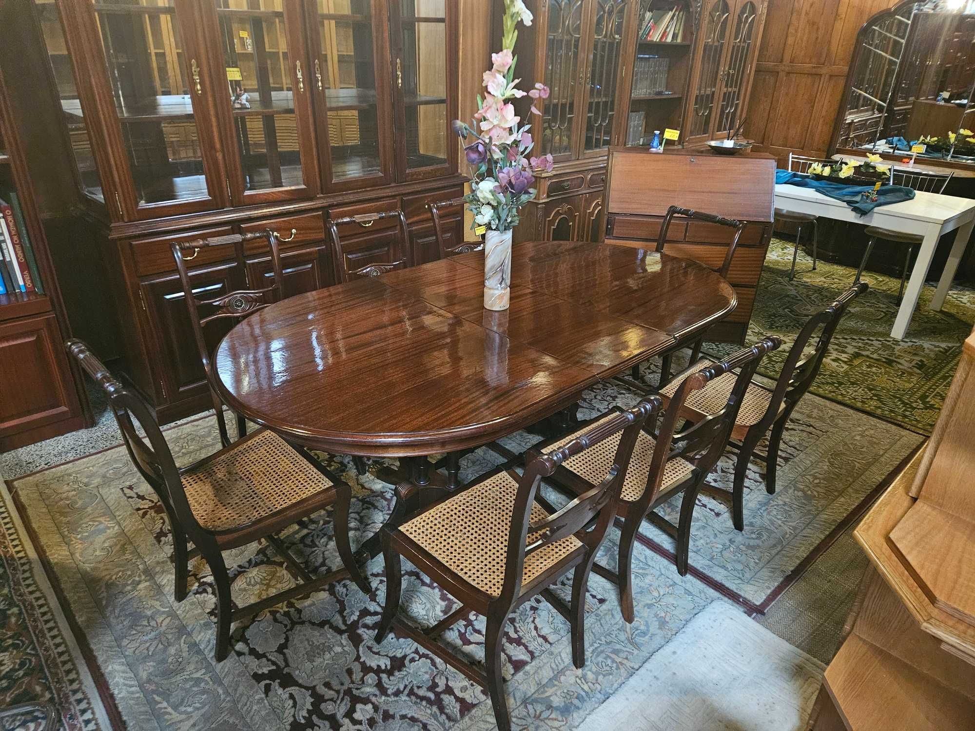 Cadeiras de sala em madeira e palhinha - estilo Imp
