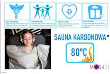 Oryginalna sauna karbonowa 80 st. Celsjusza