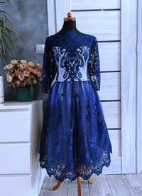 rozmiar xxl księżniczka balowa suknia midi wieczorowa 44 koronkowa