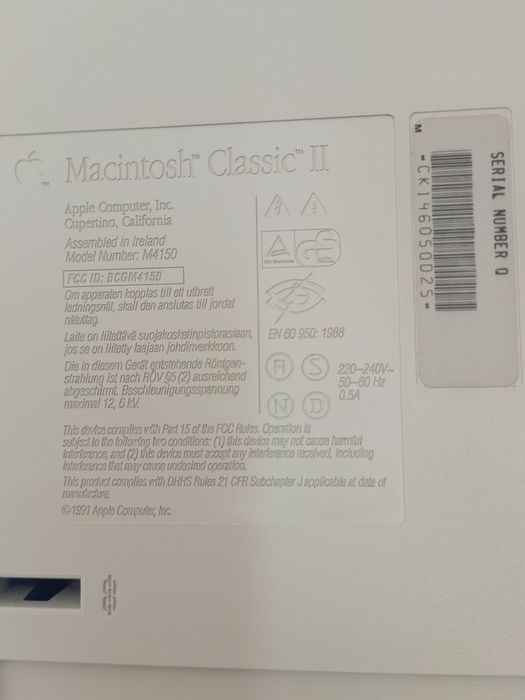 Apple Macintosh Classic II 1991 г