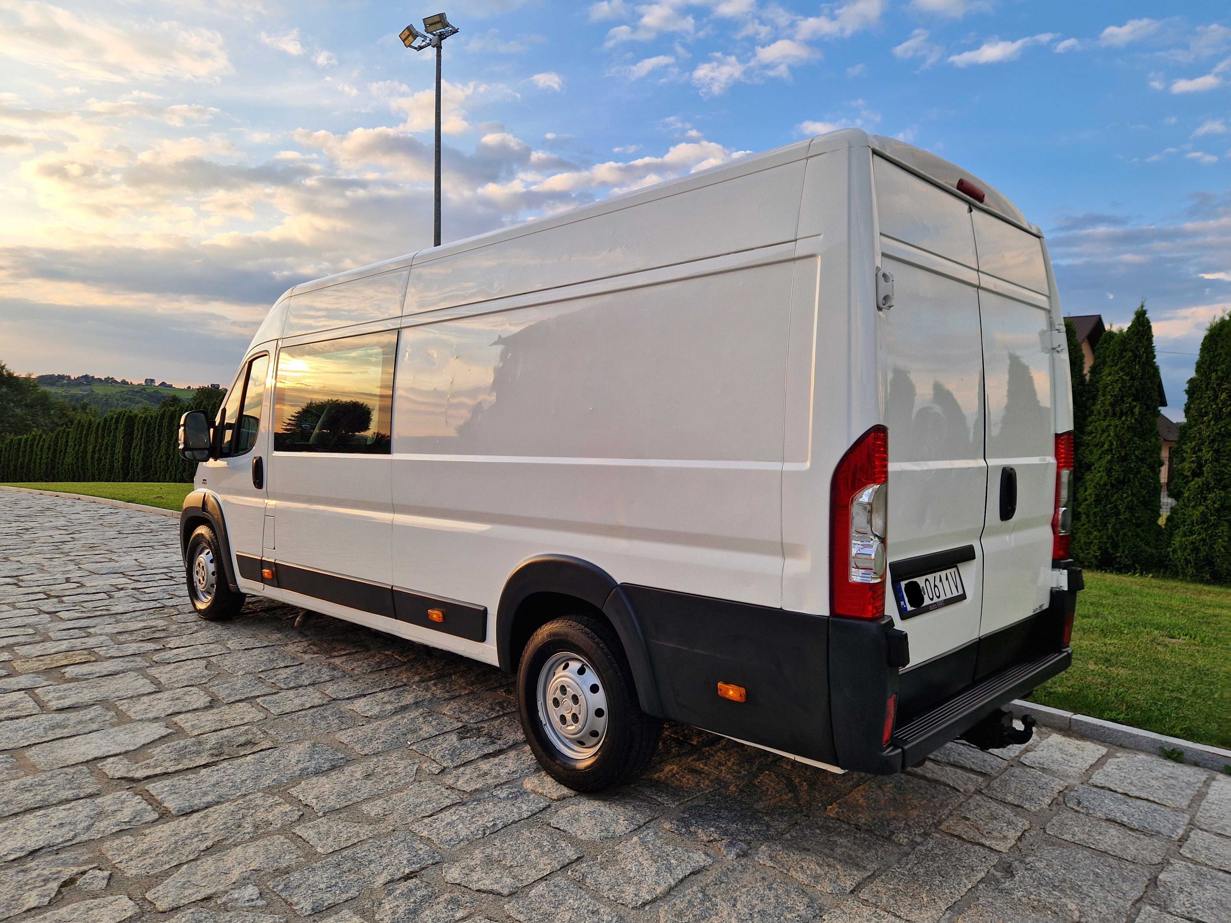 Fiat Ducato Max L4 Orginał 7 Osób Brygadówka Doka Holenderka iveco 120