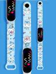 Cinnamoroll piękny wodoodporny zegarek dla dziecka cyfrowy LED Sanrio