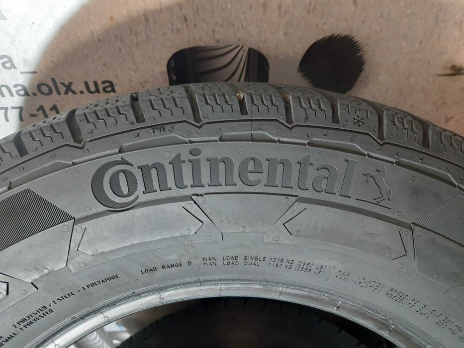 Шини 8,5мм 235/65 R16C CONTINENTAL VanContactWinter б/у зима склад