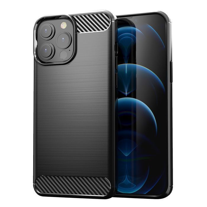 Carbon Case Elastyczne Etui Pokrowiec Iphone 13 Pro Czarny