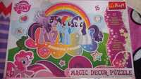 Duże puzzle Pony swiecace w ciemności 3+ (15 elementow)+ Minnie i Dais