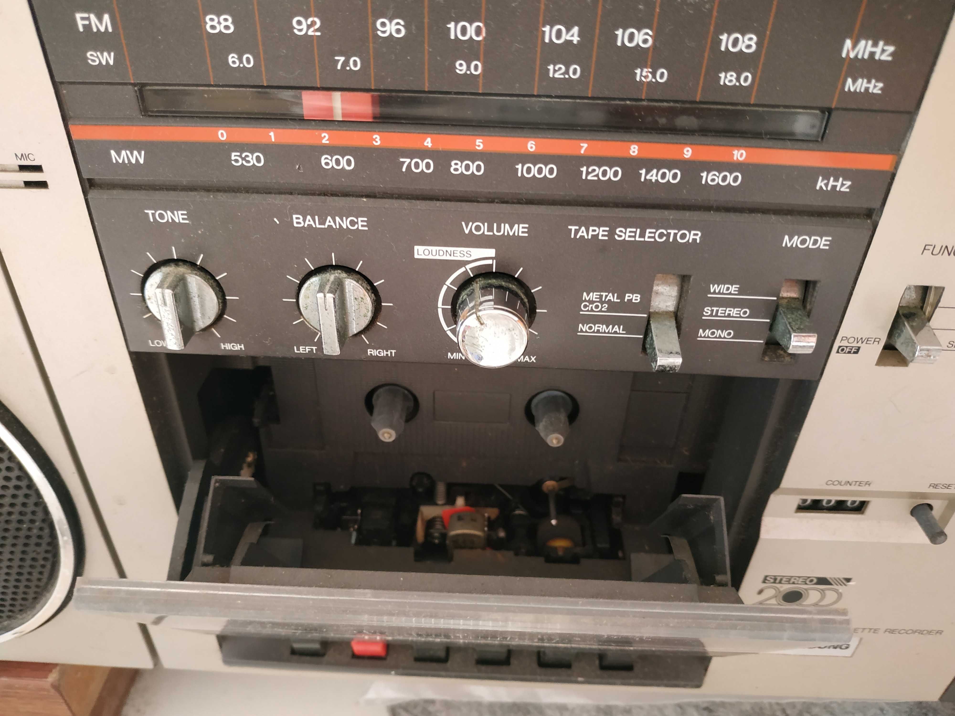 Radio gravador cassete Samsung (antigo)