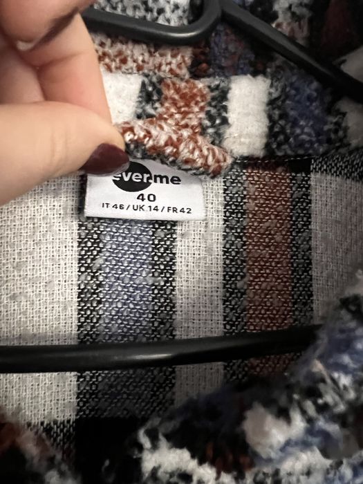 Plaszcz piekny viral modny kratka jesien zima swieta