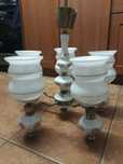 Żyrandol retro porcelanowy