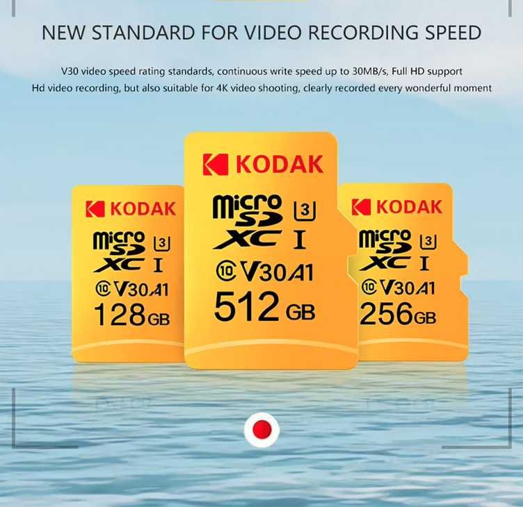 Karta pamięci KODAK 128GB micro SDXC szybka  i niezawodna