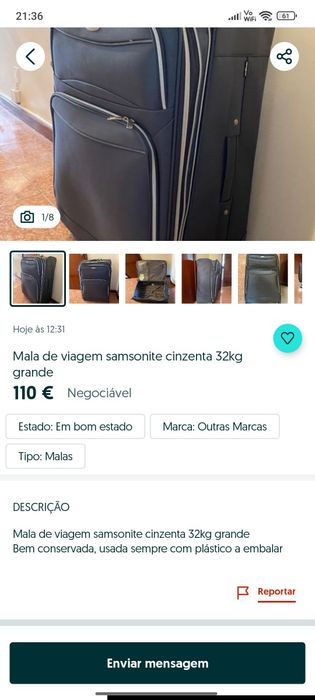 Mala de viagem Samsonite