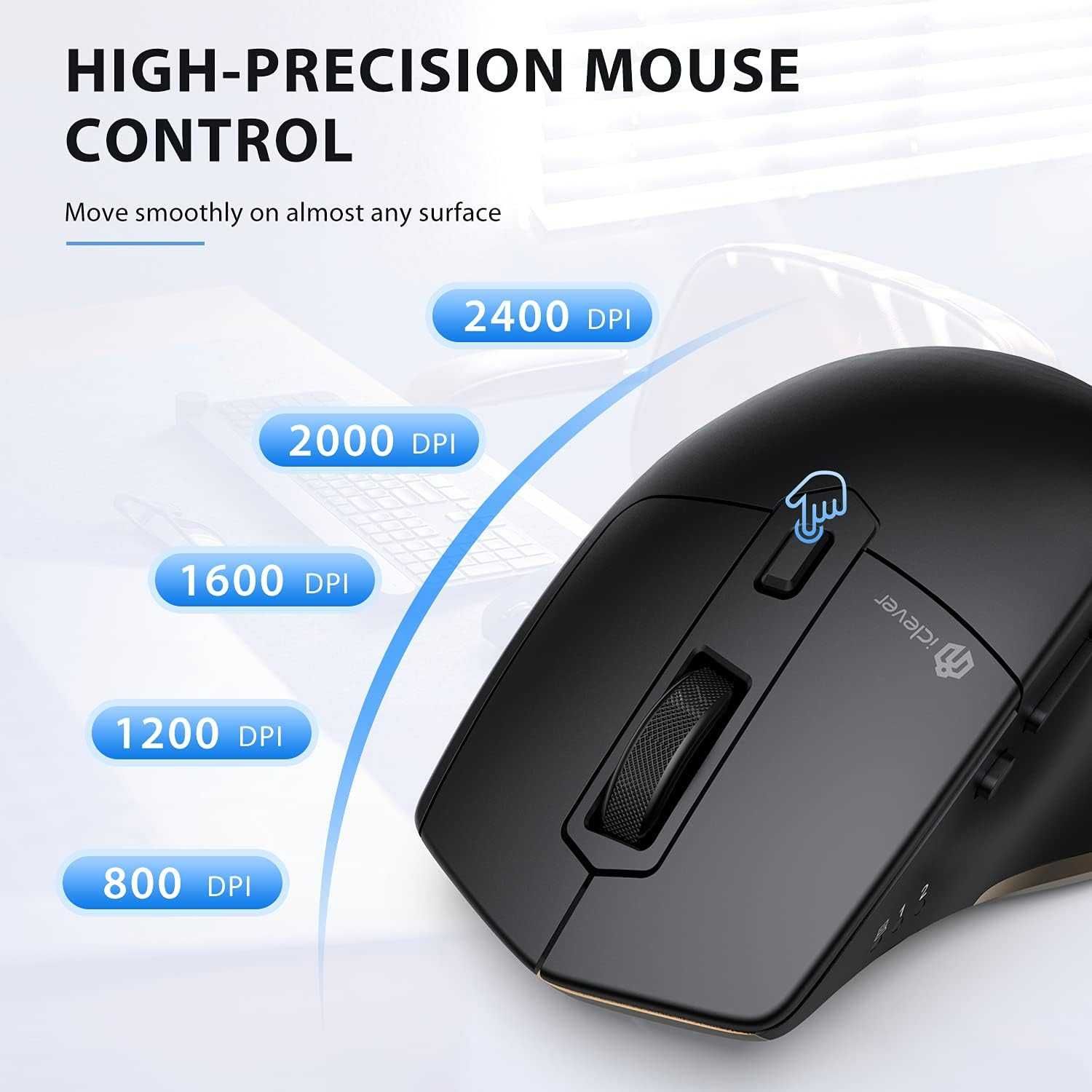 Myszka bezprzewodowa iClever sensor optyczny