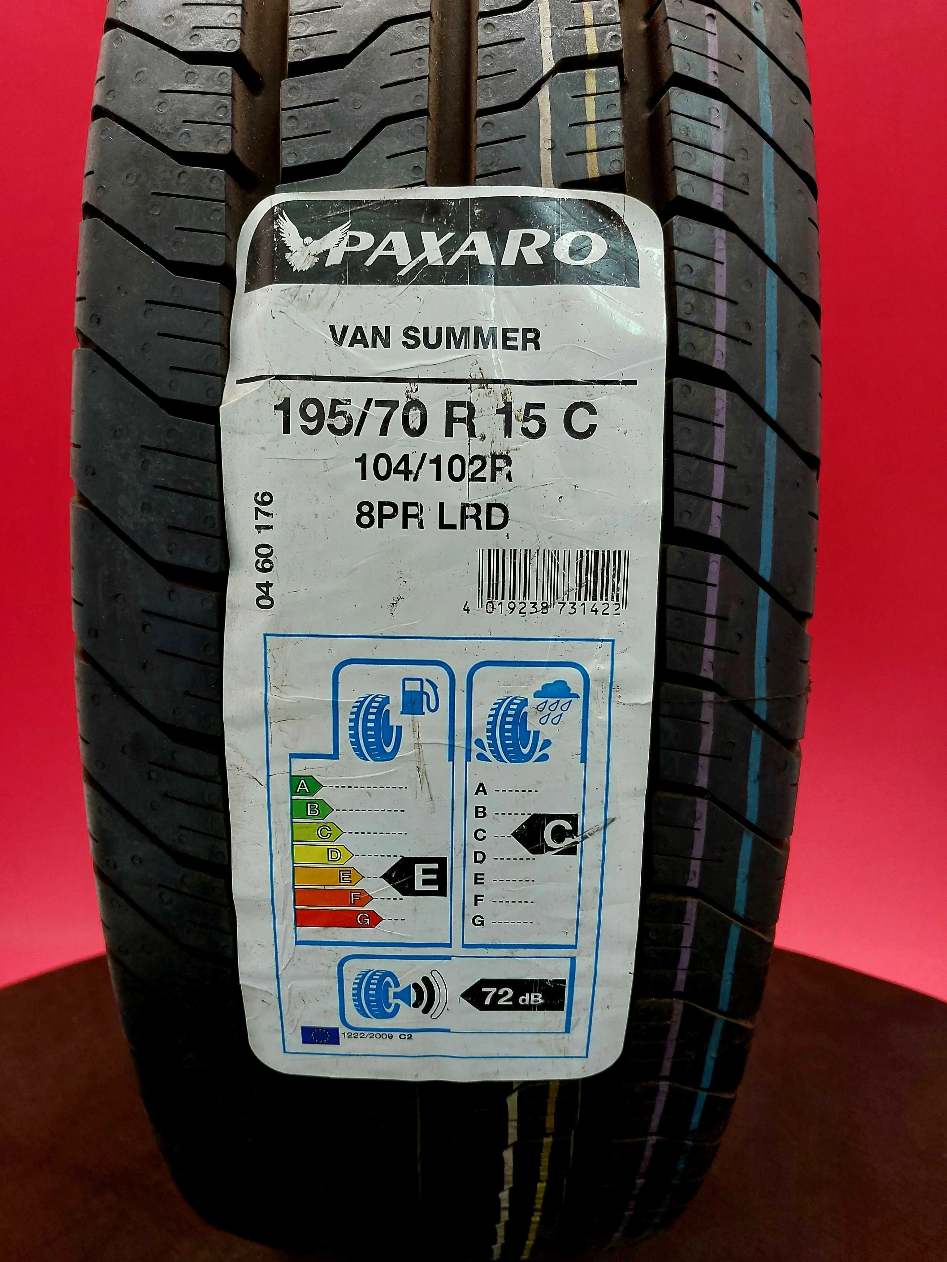 195/70 R 15 C Nowe letnie opony Paxaro Van Summer Bus Wzmocnione