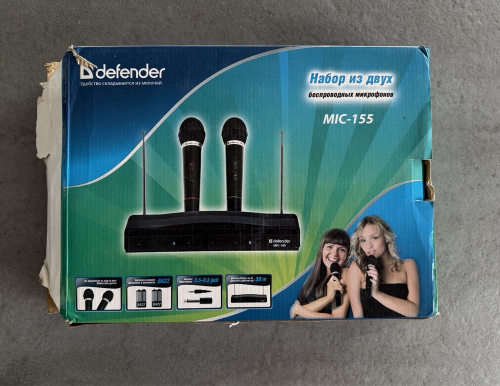 Defender MIC-155 набор из двух беспроводных микрофонов