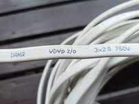 Przewód, kabel płaski YDYp, 3x2,5 ż/o 450/750V /30mb, DAMIR
