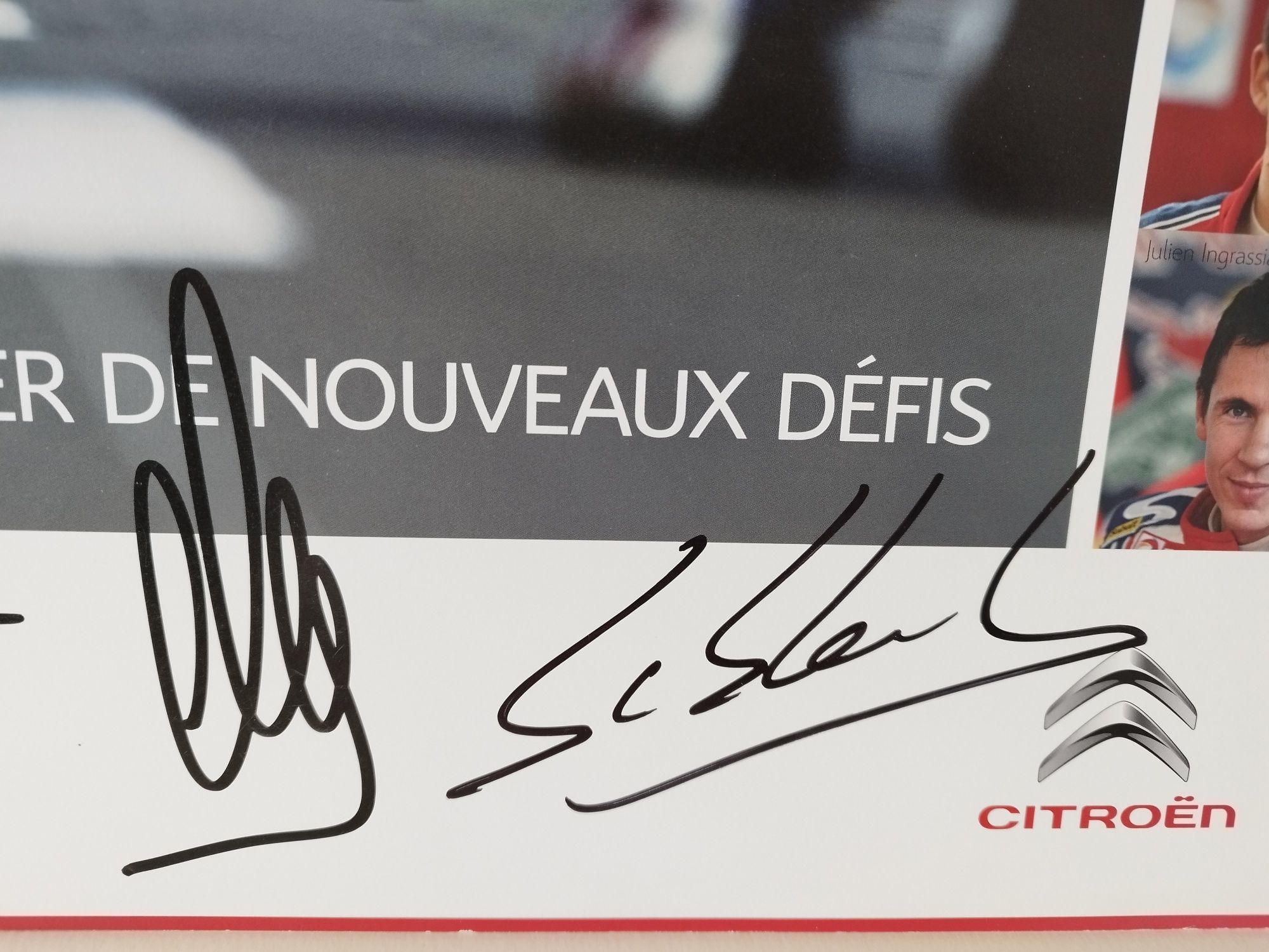 Póster autografado Sébastien Loeb e equipas Citroën WRC