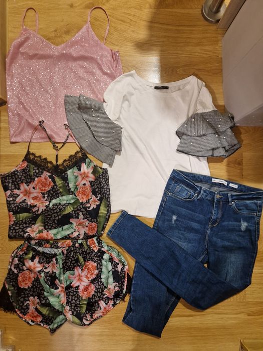 Mega paka ubrań damskich m bluzki sukienki sweter