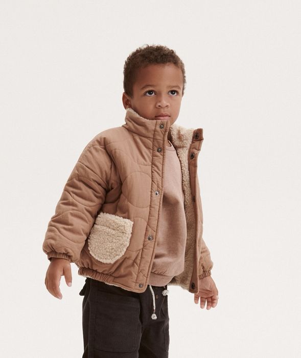 Куртка демі бежева дитяча курточка бомбер