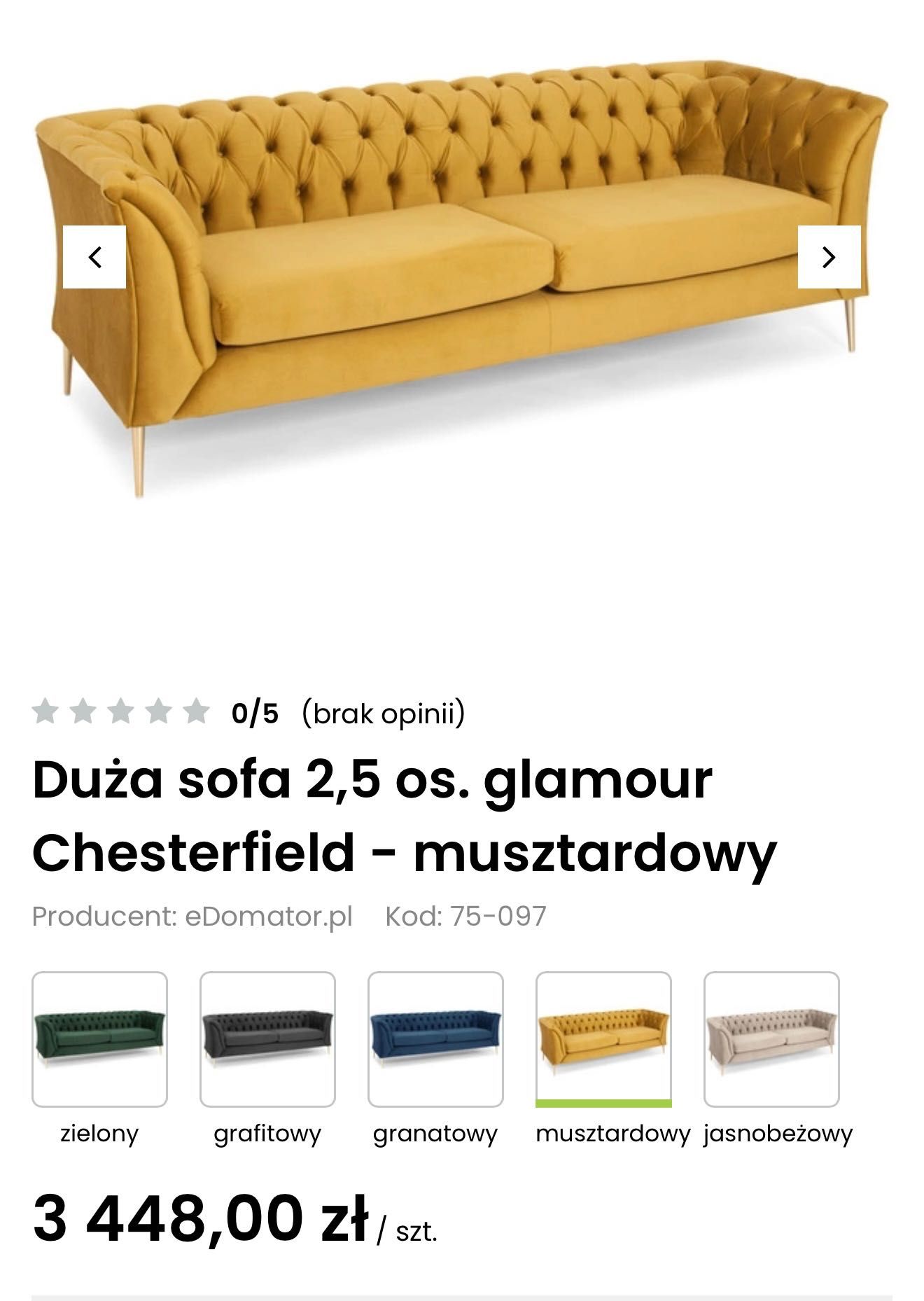 Sofa dwuosobowa Chesterfield Modern Wood-Velluto 8